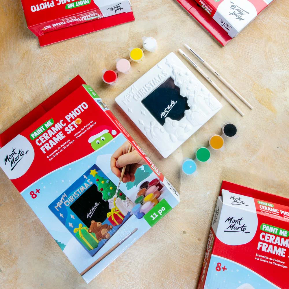 Paint Me Ceramic Photo Frame Set 11pc - Christmas Tree - Image 9
