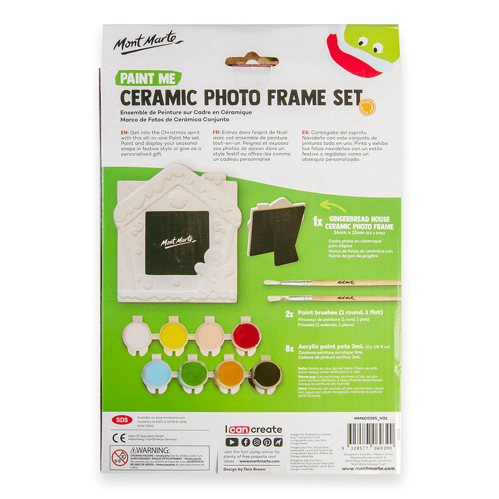 Paint Me Ceramic Photo Frame Set 11pc - Gingerbread - Image 4