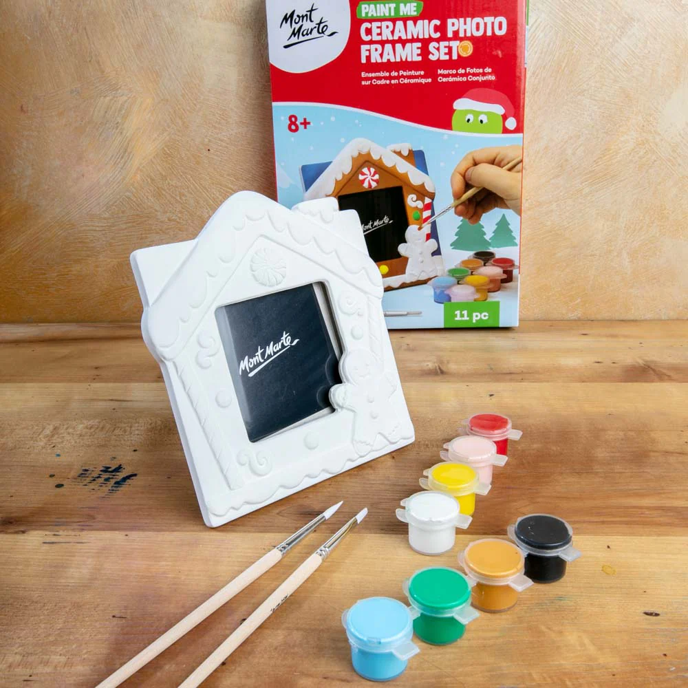 Paint Me Ceramic Photo Frame Set 11pc - Gingerbread - Image 9