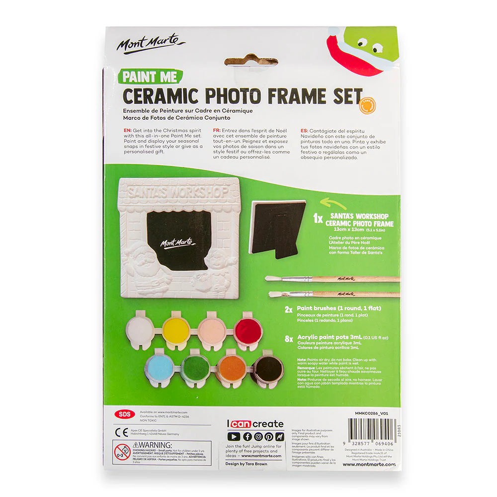 Paint Me Ceramic Photo Frame Set 11pc - Santa's Workshop - Image 4