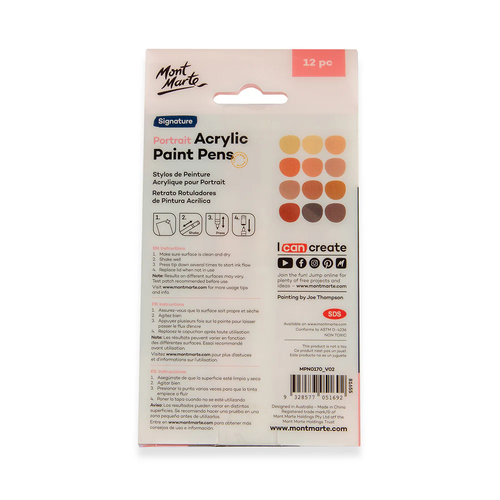 Portrait Acrylic Paint Pens Broad Signature 12pc - Image 4