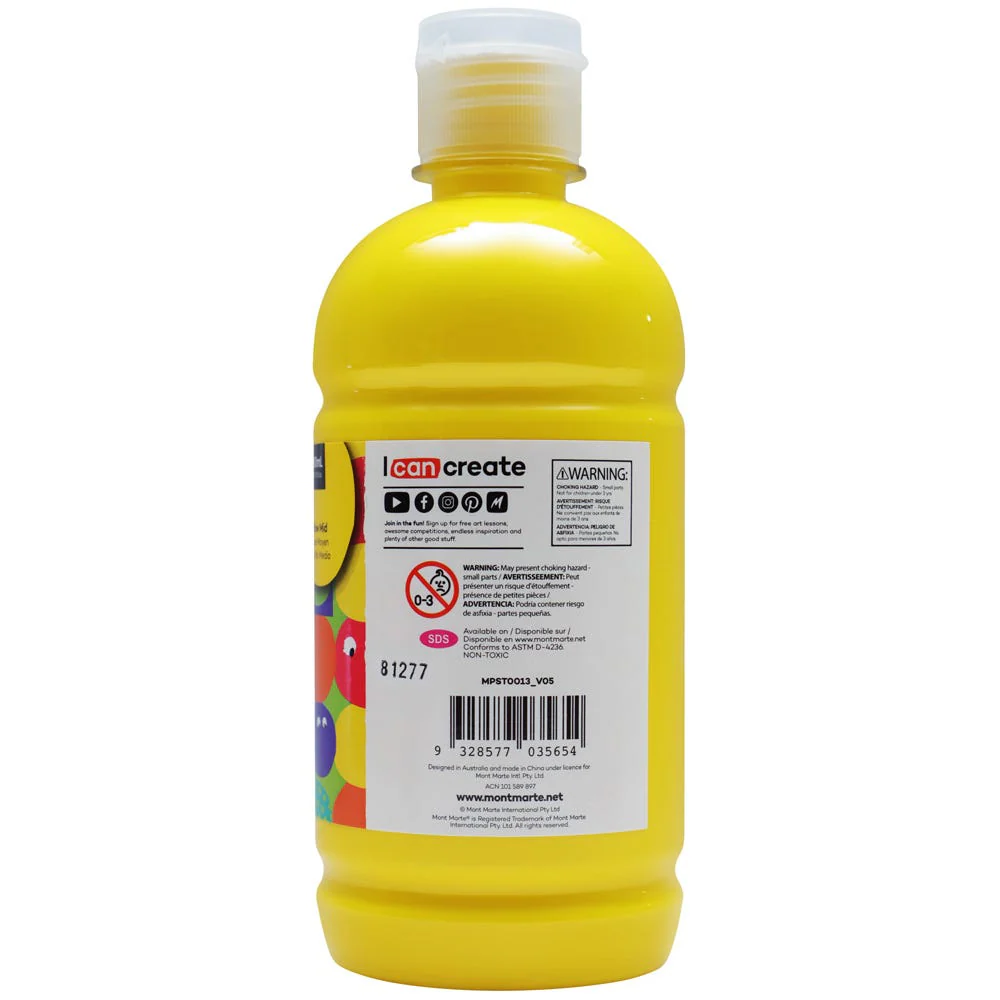 Poster Paint 500ml (16.91 US fl.oz) - Yellow Mid - Image 6
