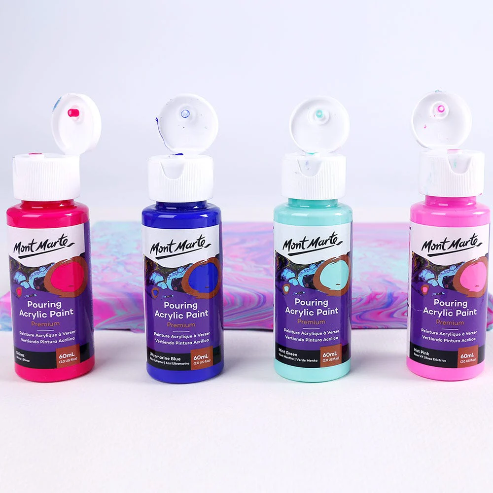Pouring Acrylic Paint Set Premium 4pc x 60ml (2 US fl.oz) -  Aurora - Image 5