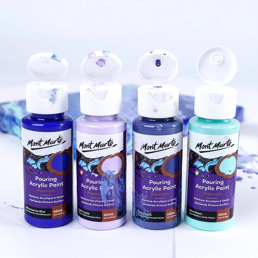 Pouring Acrylic Paint Set Premium 4pc x 60ml (2 US fl.oz) - Ethereal - Image 6