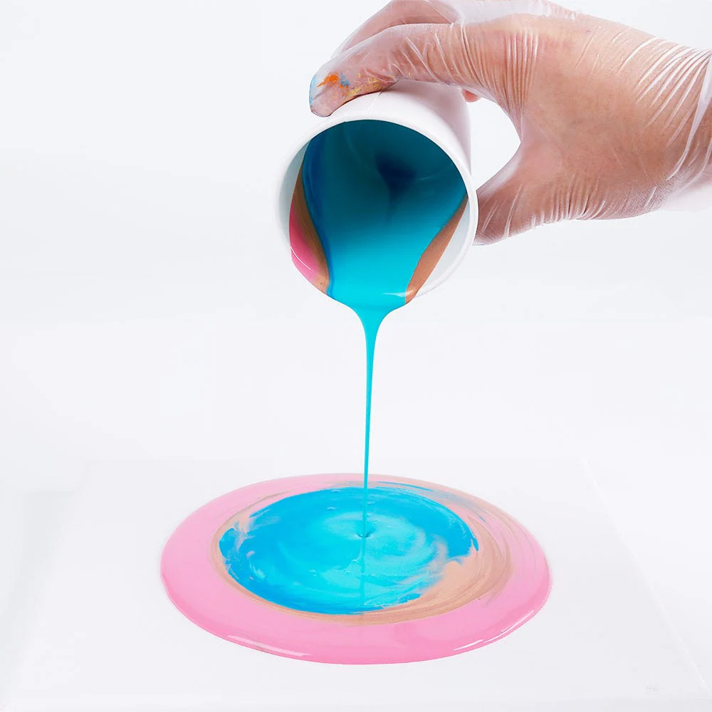 Pouring Acrylic Paint Set Premium 4pc x 60ml (2 US fl.oz) - Flamingo - Image 3