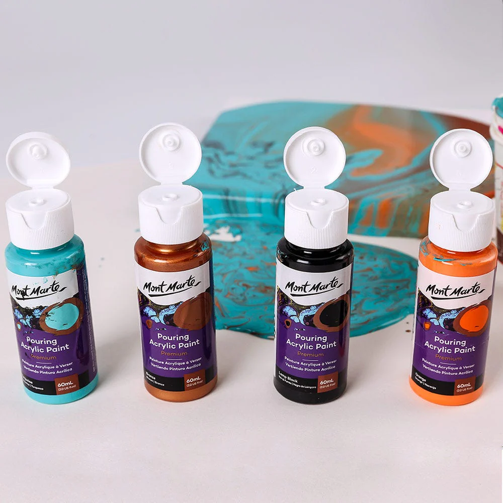 Pouring Acrylic Paint Set Premium 4pc x 60ml (2 US fl.oz) - Symphony - Image 5