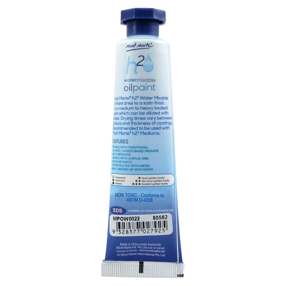 Water Mixable Oil Paint 37ml (1.25oz) - Cerulean Blue - Image 2