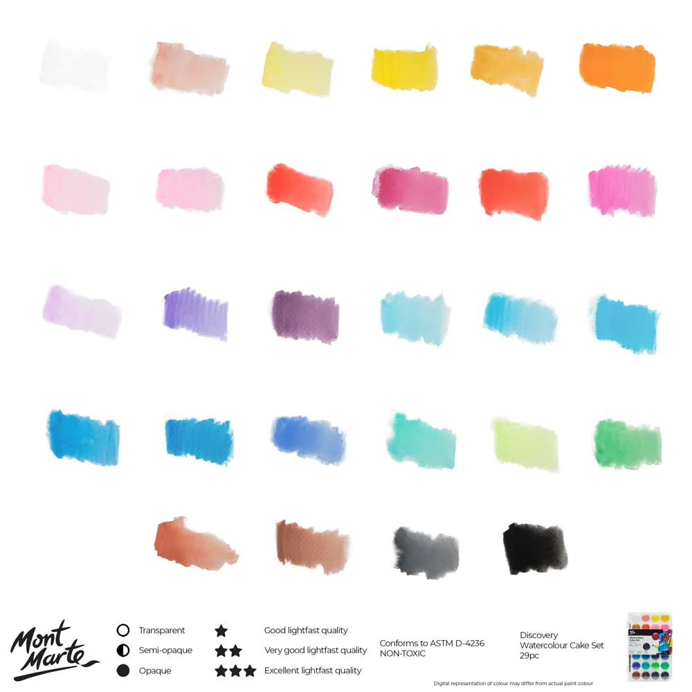Watercolour Cake Set Discovery 29pc - Image 10