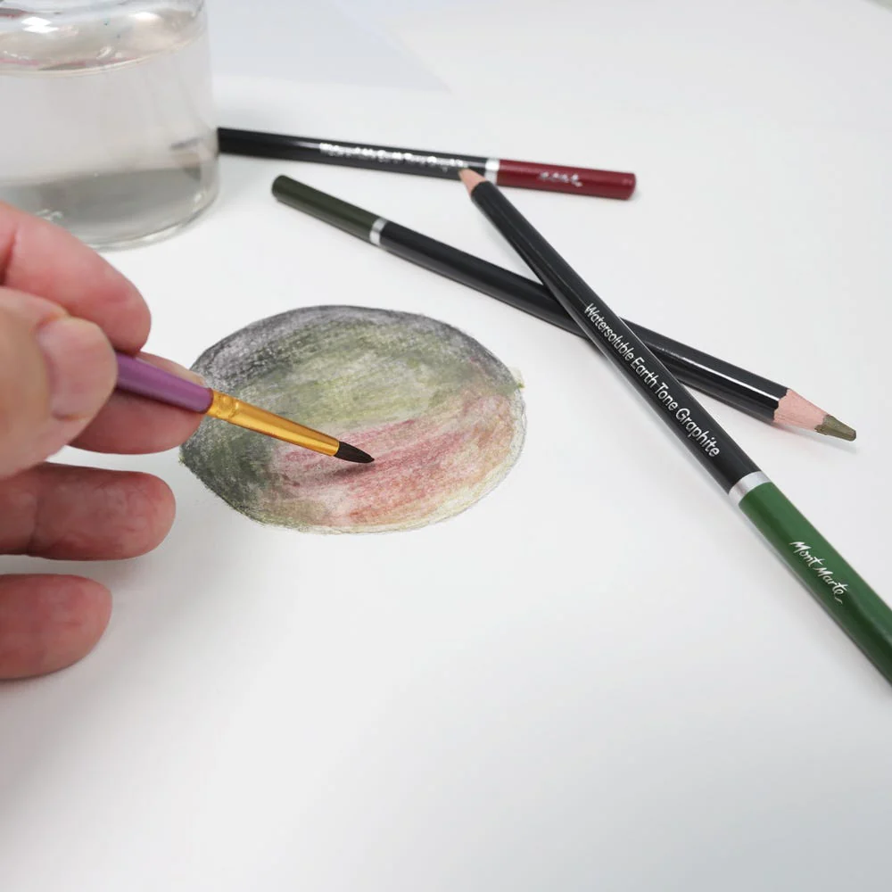 Watersoluble Earth Tones Coloured Graphite Pencils Signature 12pc - Image 4